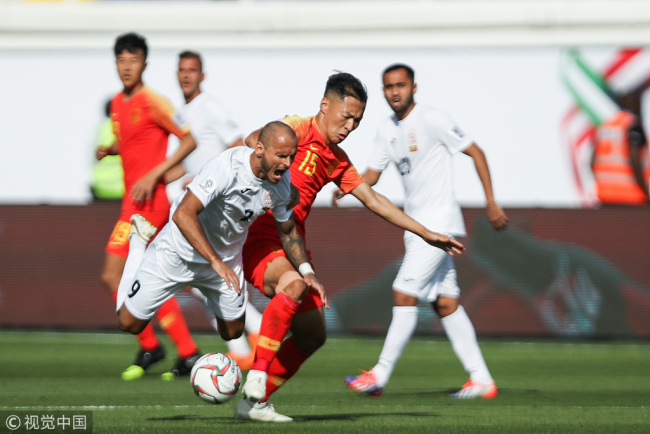China beats Kyrgyzstan 2-1 in 2019 AFC Asian Cup Group C match. [Photo: VCG]
