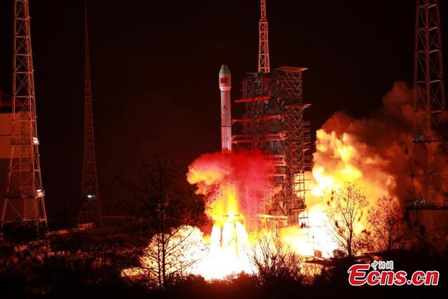 China sends Zhongxing-2D satellite into space on a Long March-3B carrier rocket from the Xichang Satellite Launch Center in Sichuan Province at 1:11 a.m., Jan. 11, 2019. The satellite has entered the preset orbit. [Photo: China News Service/Liang Keyan]