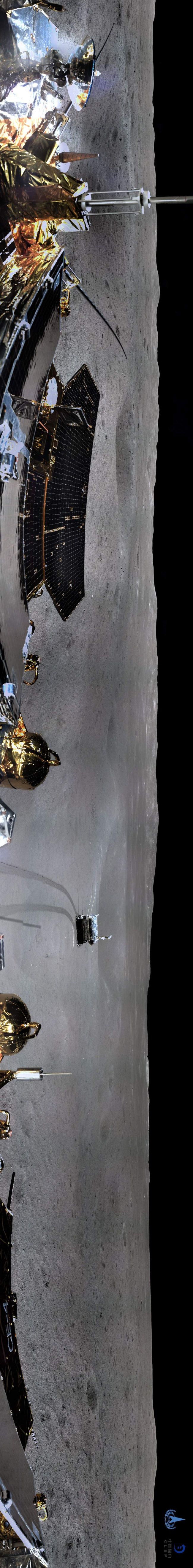 China's Chang'e-4 probe took panoramic photos on the lunar surface after it successfully made the first ever soft-landing on the far side of the moon. The China National Space Administration (CNSA) releases the 360-degree panoramic photos on Friday, Jan.11, 2019. [Photo: CNSA]