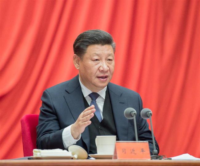 Chinese President Xi Jinping, also general secretary of the Communist Party of China (CPC) Central Committee and chairman of the Central Military Commission, addresses the third plenary session of the 19th Central Commission for Discipline Inspection of the CPC in Beijing, capital of China, Jan. 11, 2019. [Photo: Xinhua/Li Tao]