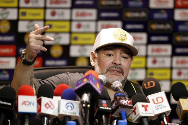 File photo of Diego Maradona. [Photo: AP Photo/Eduardo Verdugo]