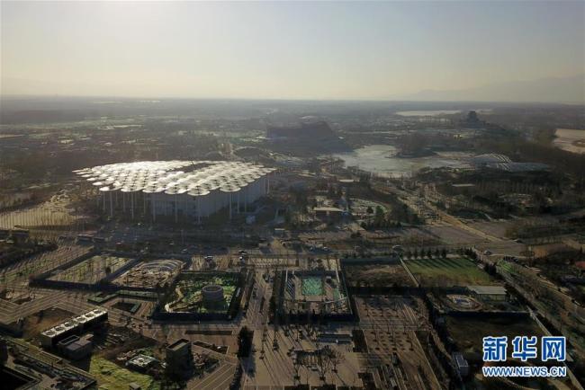 International Horticultural Expo venue construction is underday in Yanqing District, Beijing, Wednesday, Jan. 16, 2019.[Photo: Xinhua/Zhang Chenlin]