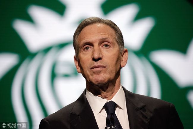 Former Starbucks CEO Howard Schultz. [File Photo: VCG]