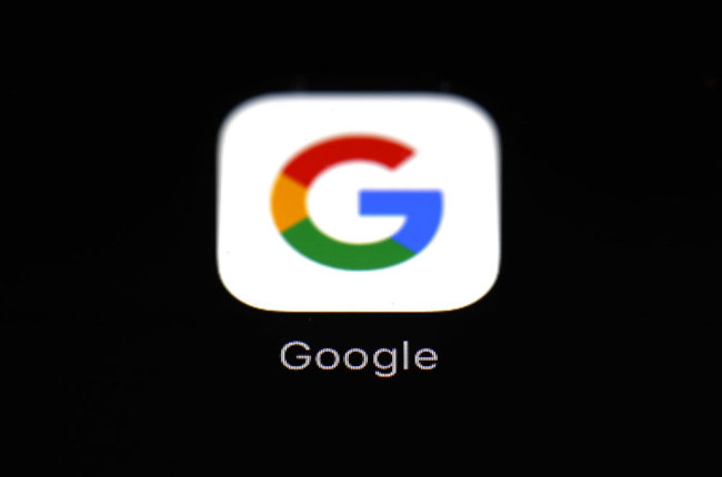 This March 19, 2018 file photo shows a Google app in Baltimore. [File photo: AP/Patrick Semansky]