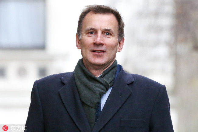Secretary of State for Foreign and Commonwealth Affairs Jeremy Hunt arrives for a weekly Cabinet meeting at 10 Downing Street in central London on 05 February, 2019. [Photo: IC]