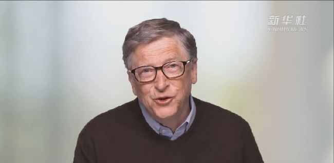 Screenshot of Bill Gates in the Xinhua video [Screenshot: China Plus]