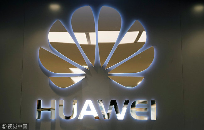 A Huawei logo at one of its stores in Madrid, Spain, February 7, 2019. [Photo: VCG]