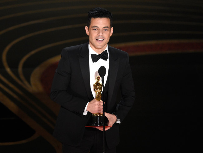 Rami Malek accepts the award for best performance by an actor in a leading role for "Bohemian Rhapsody" at the Oscars on Sunday, Feb. 24, 2019, at the Dolby Theatre in Los Angeles. (Photo: AP/Chris Pizzello]