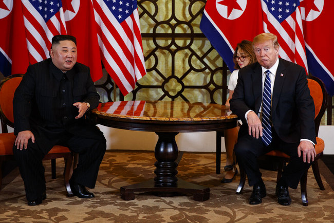 President Donald Trump meets North Korean leader Kim Jong Un, Thursday, Feb. 28, 2019, in Hanoi. [Photo: AP]