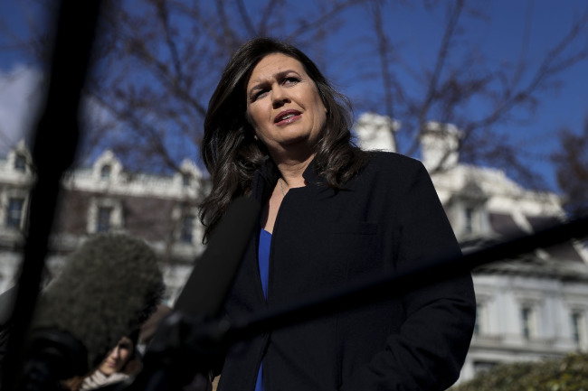 White House Press Secretary Sarah Huckabee Sanders speaks to reporters at the White House on March 6, 2019 in Washington, DC. [Photo: IC/Oliver Contreras]