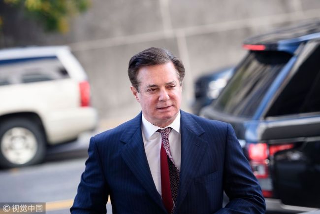 In this file photo taken on June 15, 2018 Paul Manafort arrives for a hearing at US District Court on June 15, 2018 in Washington. [File Photo: VCG]