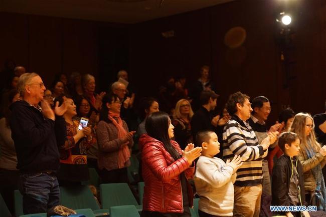 Audience applaud at Chinese professor Yuxiao Chen's concert at Binghamton University in New York, the United States, on March 7, 2019. [Photo: Xinhua]