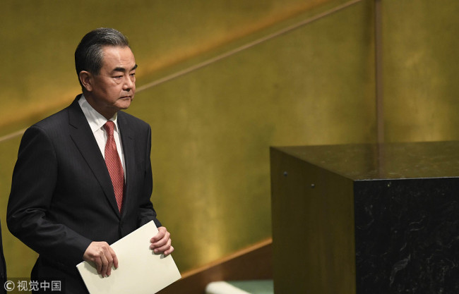 Chinese State Councilor and Foreign Minister Wang Yi [File Photo: VCG]
