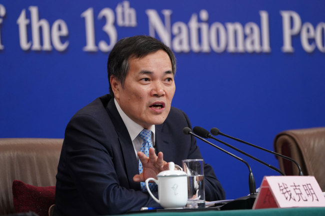 Qian Keming, the vice-minister of commerce. [Photo: China Plus]