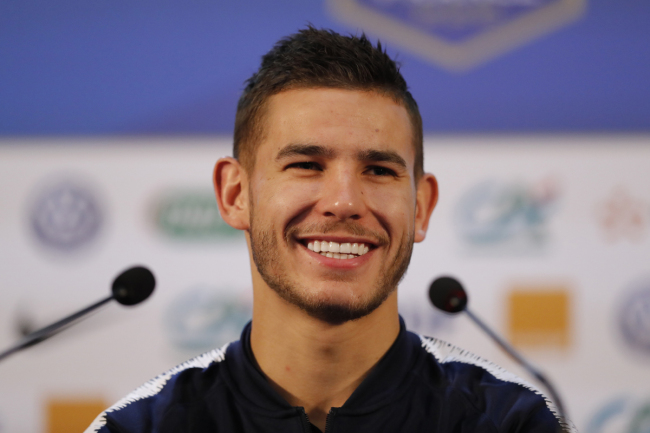 France's Lucas Hernandez smiles as he answers journalists during a press conference at the 2018 soccer World Cup in Istra, Russia, Saturday, July 7, 2018. [Photo: AP]