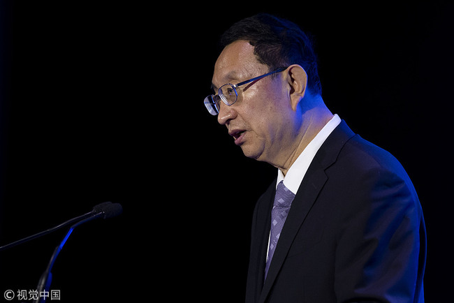 His Excellency Minister Luo Shugang, Minister of Culture and Tourism, People’s Republic of China, speaks during the China-New Zealand Year of Tourism opening ceremony at Te Papa on March 30, 2019 in Wellington, New Zealand. [Photo: VCG]