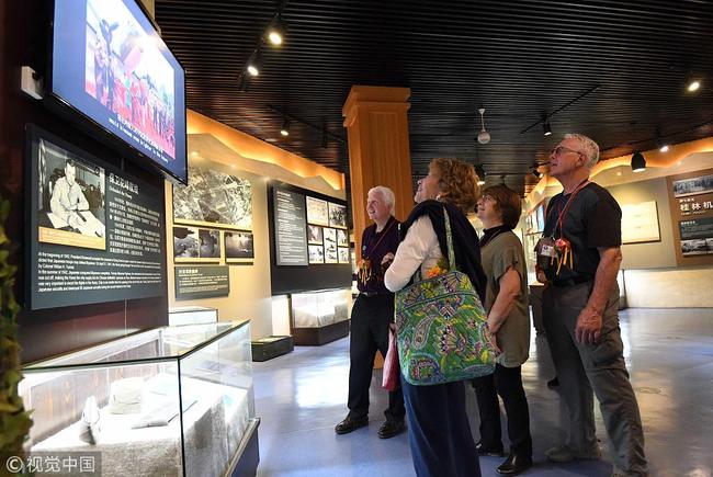 Members of the Flying Tiger Historical Organization and family members of the Flying Tigers visit the Flying Tiger Heritage Park in Guilin on March 30, 2019. [Photo: VCG]