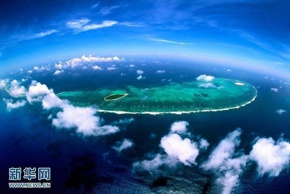 An aerial photo of the South China Sea. [File photo: Xinhua]