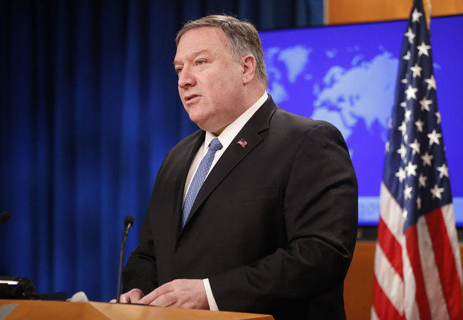 Secretary of State Mike Pompeo speaks during a news conference at the State Department in Washington, Wednesday, April 17, 2019. [Photo: AP/Pablo Martinez Monsivais]