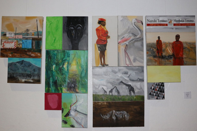One of the art works displayed at the Second Belt and Road Afro-Sino Art Exhibition launched by the National Gallery of Zimbabwe on Monday, April 29, 2019. [Photo: China Plus/Gao Junya]