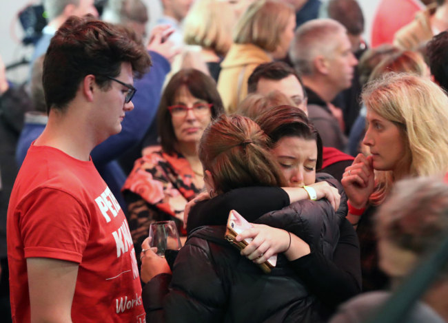 Labor supporters watch the tally count at the Federal Labor Reception at Hyatt Place Melbourne, Essendon Fields, in Melbourne, Australia, 18 May 2019. [Photo: IC]