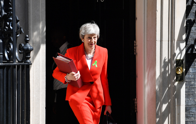 Britain's Prime Minister Theresa May leaves 10 Downing Street in London on May 15, 2019, ahead of the weekly Prime Minister's Questions question and answer session in the House of Commons. [Photo: AFP/Ben Stansall]