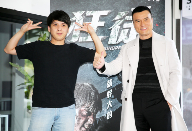 Li Mingzhong and Hong Ziheng promoting "The Scoundrels" in Taipei on October 26, 2018. [Photo: IC]