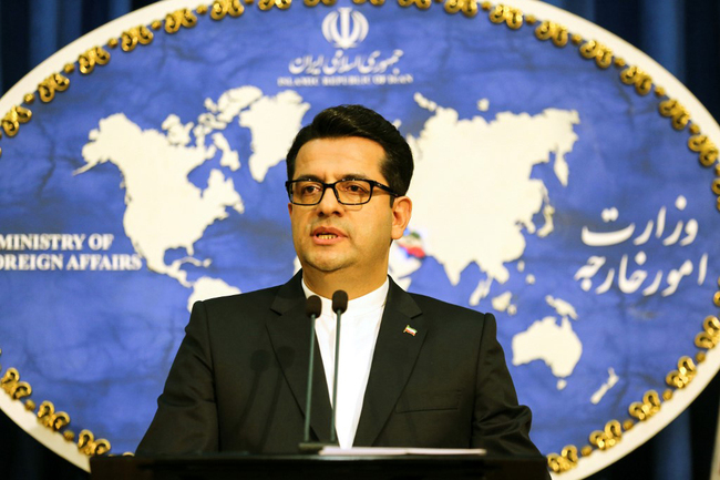 Abbas Mousavi, spokesman for Iran's Foreign Ministry, gives a press conference in the capital Tehran on May 28, 2019. [Photo: AFP]