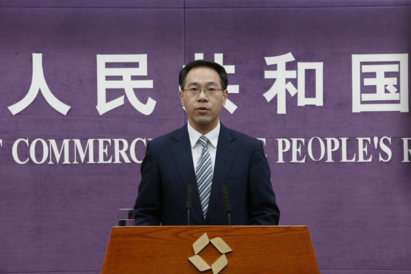 Gao Feng, a spokesman for China's Ministry of Commerce makes remarks during a press conference, May 30, 2019. [Photo: mofcom.gov.cn] 