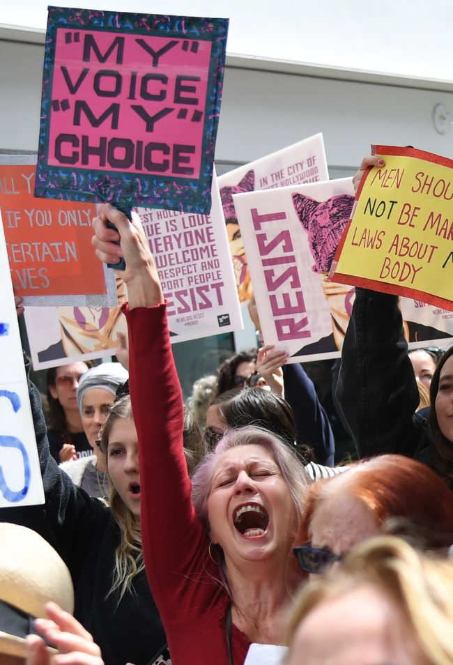 Abortion rights advocates rally to protest new restrictions on abortions, May 21, 2019, in West Hollywood, California. [File Photo: AFP]