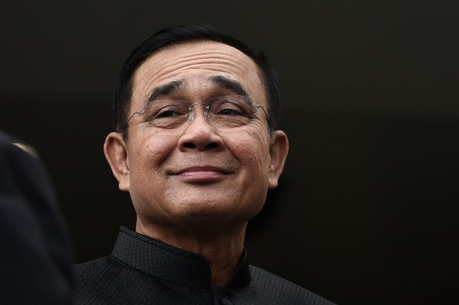 Thailand's Prime Minister Prayut Chan-O-Cha speaks to journalists at the Government House before a cabinet meeting in Bangkok, May 28, 2019. [Photo: AFP/ Lillian SUWANRUMPHA]