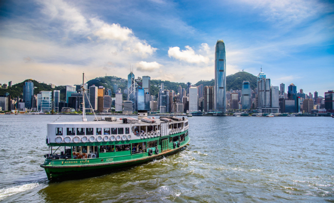 A Star Ferry boat sails across the Victoria Harbour in Hong Kong, China, October 23, 2018.[File Photo: IC]