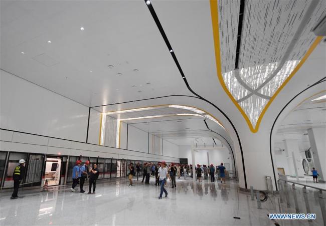 Photo taken on June 15, 2019 shows a station of a new airport subway line at Beijing Daxing International Airport in Beijing, capital of China.[Photo: Xinhua]