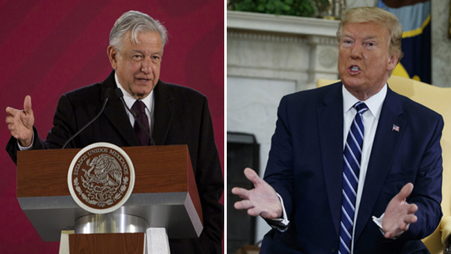 Mexican President Andres Manuel Lopez Obrador (L) and U.S. President Donald Trump. [File Photo: China Plus]