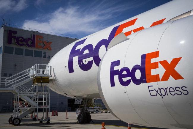 This photograph taken on August 6, 2018, shows a McDonnell Douglas MD11 aircraft of US parcel delivery giant FedEx on the tarmac at Roissy-Charles de Gaulle Airport, north of Paris. [File photo: AFP/Joel Saget]
