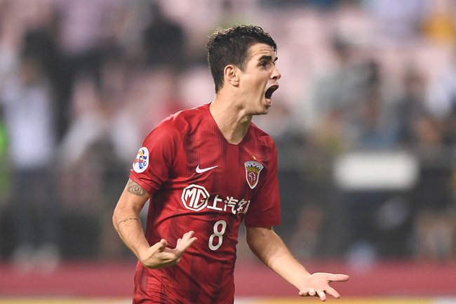 Oscar celebrates after scoring the game winning penalty in an AFC Champions League game between Shanghai SIPG and Jeonbuk Motors in Jeonju on Jun 26, 2019. [Photo: IC]