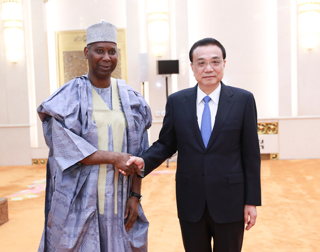 Chinese Premier Li Keqiang (R) meets with Tijjani Muhammad-Bande, the president-elect of the 74th session of the United Nations (UN) General Assembly, in Beijing, on July 4, 2019. [Photo: gov.cn]