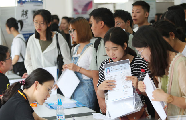 College graduates joins in local labor market on June 14th in Kunming, Yunnan. [Photo: VCG]
