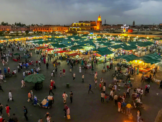 The Djemeaael-Fna market in Marrakech, Morocco [Photo: IC]