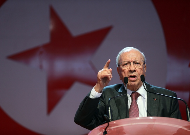 Tunisian President Beji Caid Essebsi. [File Photo: IC]