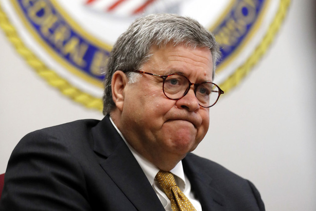 In this July 8, 2019 file photo, Attorney General William Barr speaks during a tour of a federal prison in Edgefield, S.C. The Justice Department says it will carry out executions of federal death row inmates for the first time since 2003. The announcement Thursday says five inmates will be executed starting in December. [Photo: AP/John Bazemore]