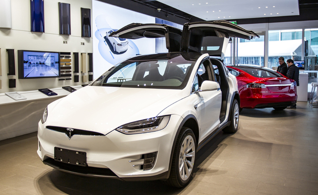 A Tesla Model X electric SUV is on display at a Tesla store in Shanghai on March 4, 2019. [Photo: IC]