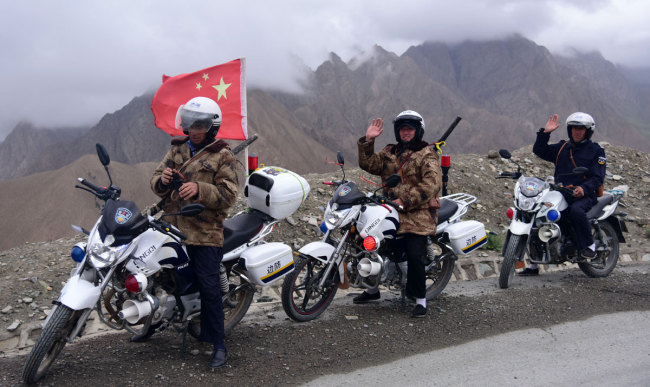 Patrolling border guards in west China. [File photo: IC]