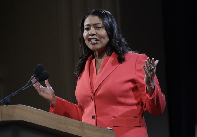 San Francisco Mayor London Breed speaks during her state of the city address in San Francisco, on Wednesday, Jan. 30, 2019. [File Photo: IC/AP/Jeff Chiu]