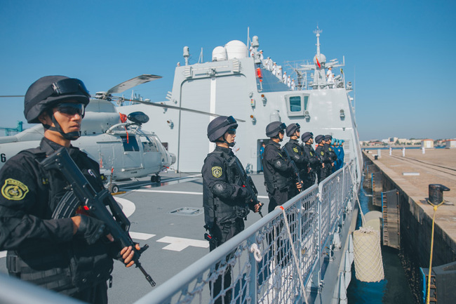 The thirty-third escort formation to conduct escort missions of protecting vessels in Gulf of Aden set out from Qingdao, east China's Shandong Province, August 29, 2019. [Photo: IC]