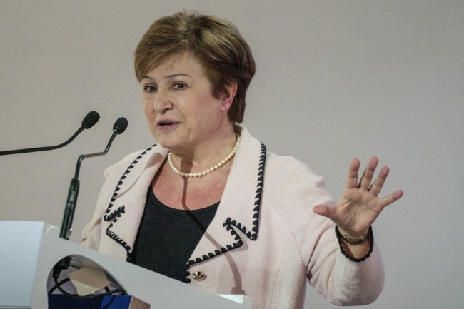 Chief executive officer of the World Bank Kristalina Georgieva speaks during the One Planet Summit at the UN headquaters in Nairobi, Kenya, March 14, 2019. [Photo: AFP/Yasuyoshi Chiba]