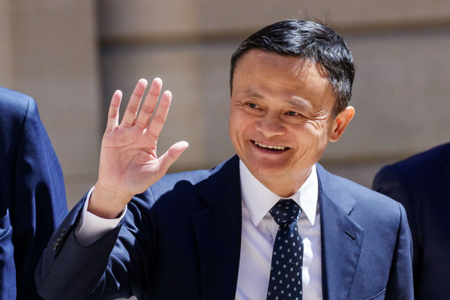 Jack Ma, founder of China's e-commerce giant Alibaba [File photo: EPA via IC/Christophe Petit Tesson]