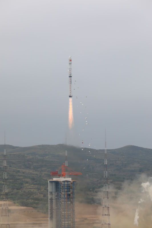 China launches a resource satellite and two small satellites from the Taiyuan Satellite Launch Center in Shanxi Province on Thursday, September 12, 2019. [Photo: China Plus/Zheng Taotao]