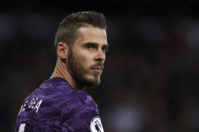 Manchester United's goalkeeper David de Gea during the English Premier League soccer match between Wolverhampton Wanderers and Manchester United at the Molineux Stadium in Wolverhampton, England, Monday, Aug. 19, 2019. [Photo: IC]