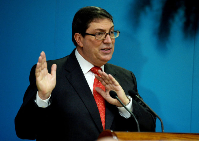 Cuban Foreign Affairs Minister Bruno Rodriguez Parrilla speaks during a press conference at the Foreign Affairs Ministry in Havana, on September 20, 2019. [Photo: AFP/Yamil Lage]